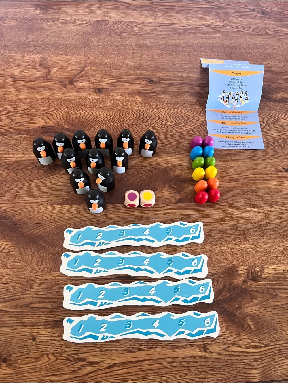 Blue Orange Pengoloo Wooden Memory Game